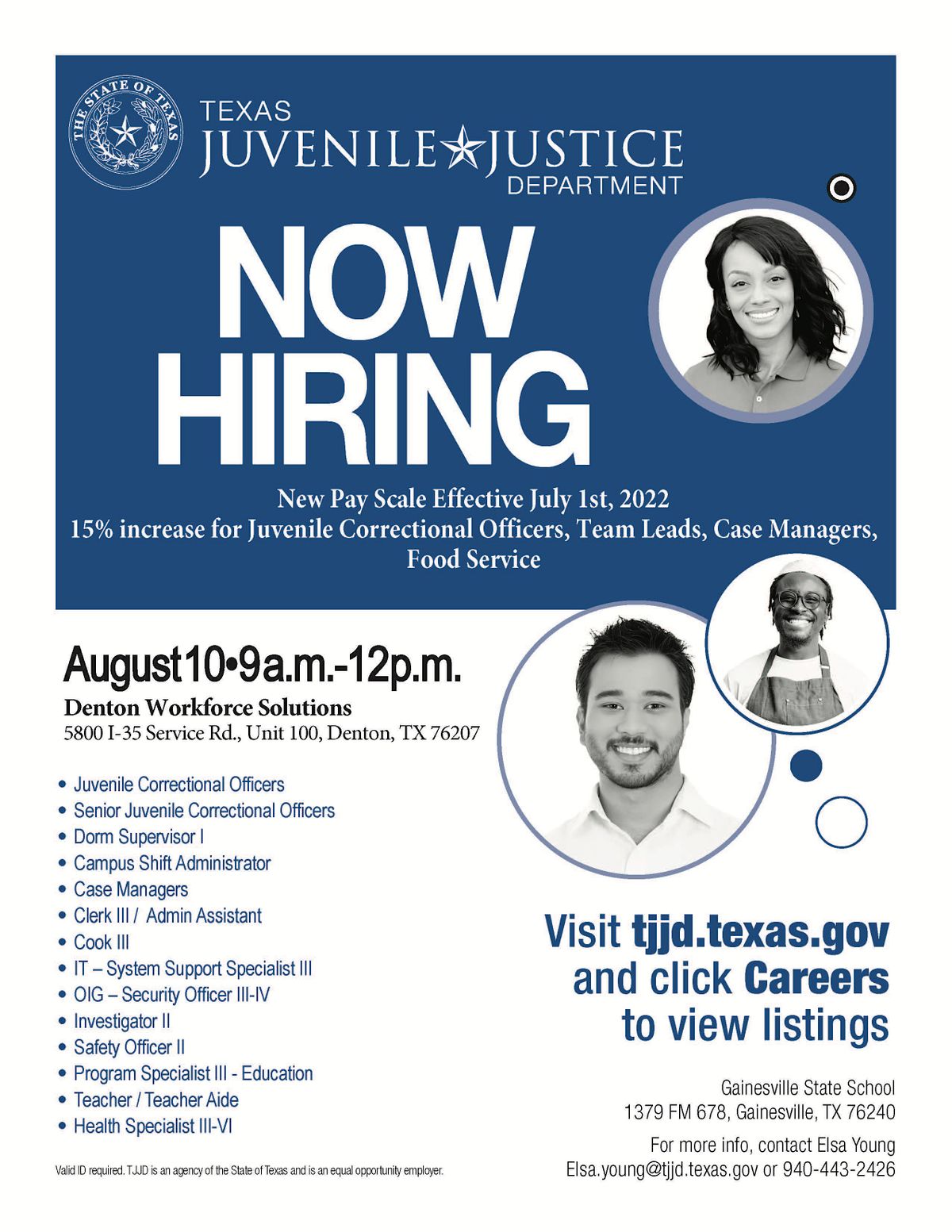 Gainesville State School Job Fair NOW HIRING, North Interstate 35