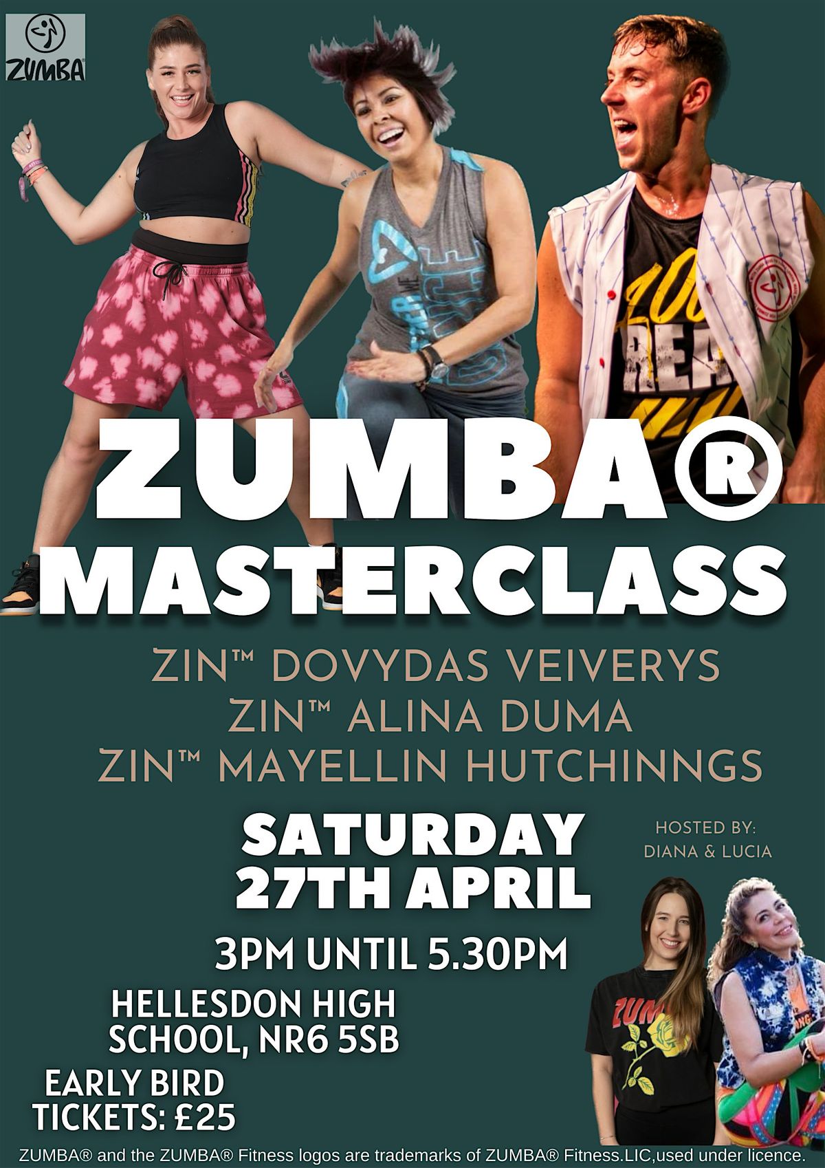 Zumba Masterclass with Dovydas Veiverys, Alina Duma & Mayellin Hutchinngs