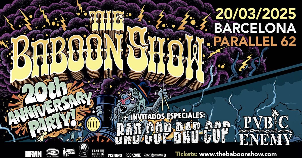 The Baboon Show + Bad Cop\/Bad Cop + Pubic Enemy (20\/03\/2025) BARCELONA @ Paral\u00b7lel 62