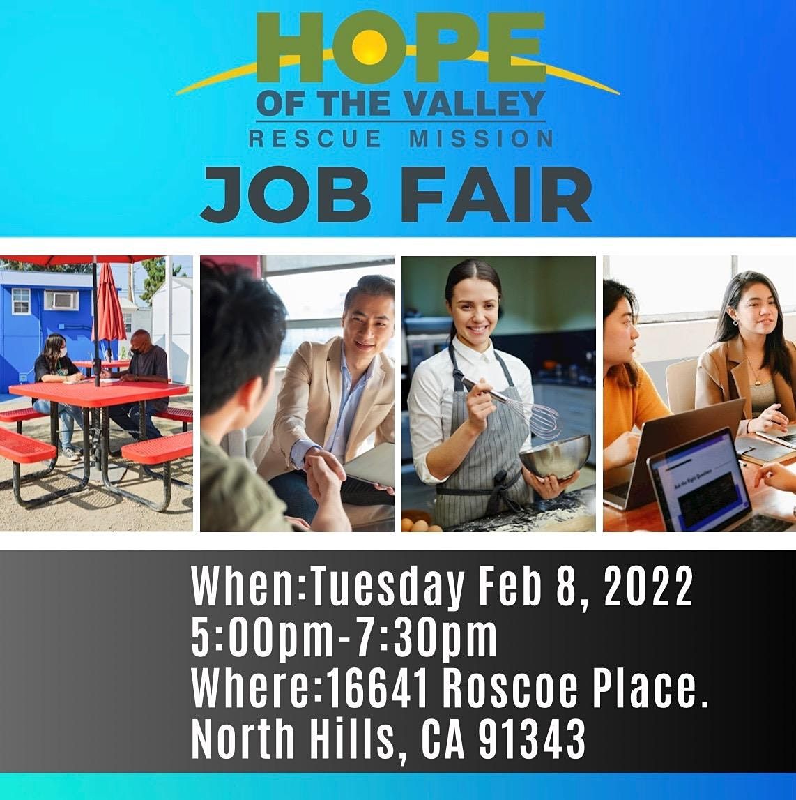Job Fair 2022, 16641 Roscoe Pl, Los Angeles, 8 February 2022