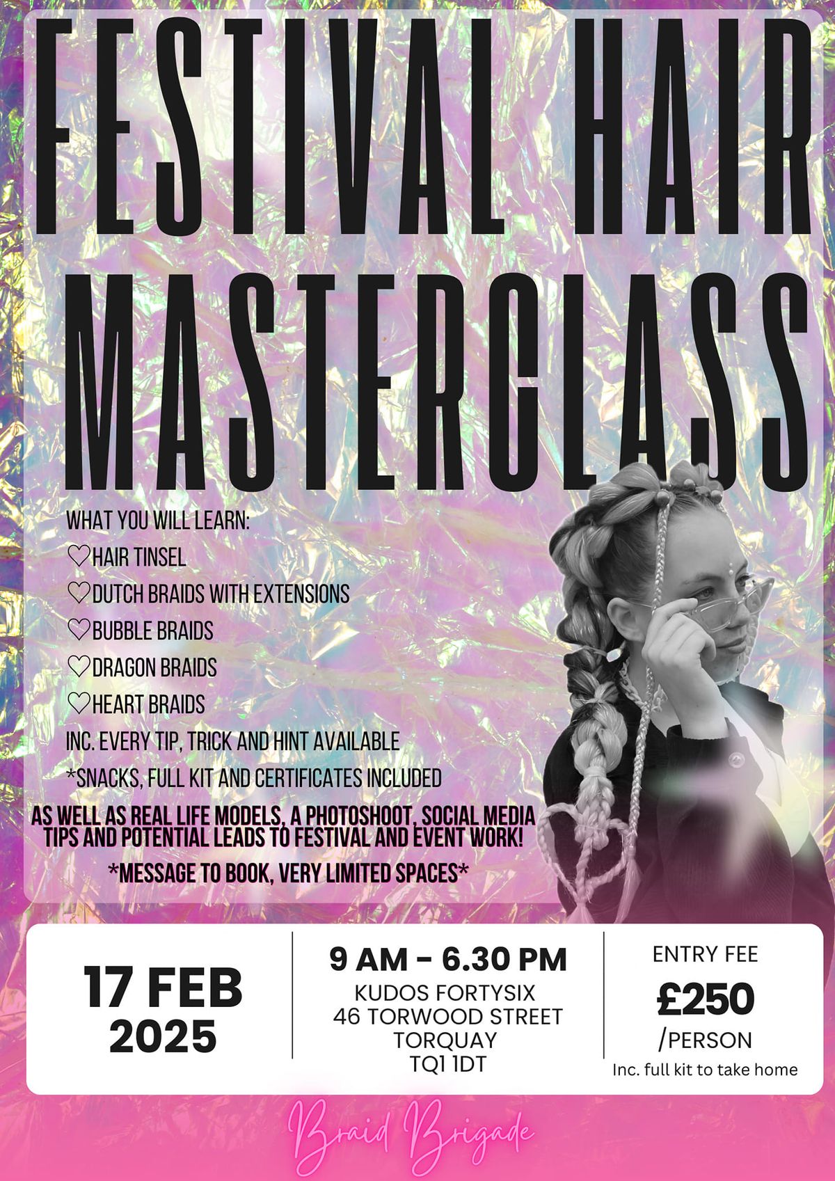 Festival Hair Masterclass by Braid Brigade 