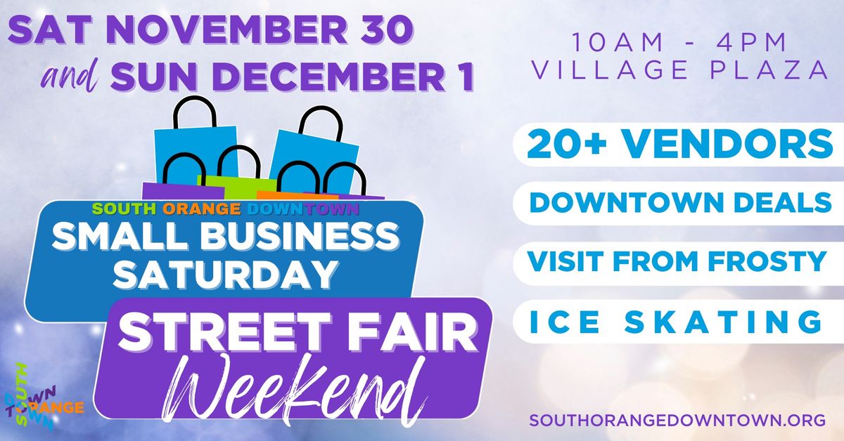 South Orange Downtown Small Business Saturday Street Fair Weekend