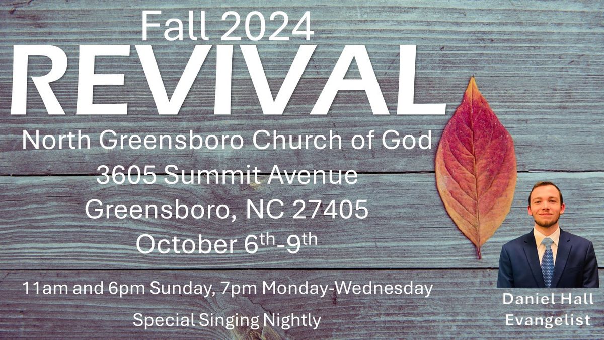 Fall Revival with Evangelist Daniel Hall