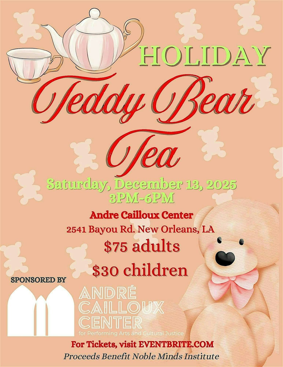 Noble Minds Institute - Holiday Teddy Bear Tea