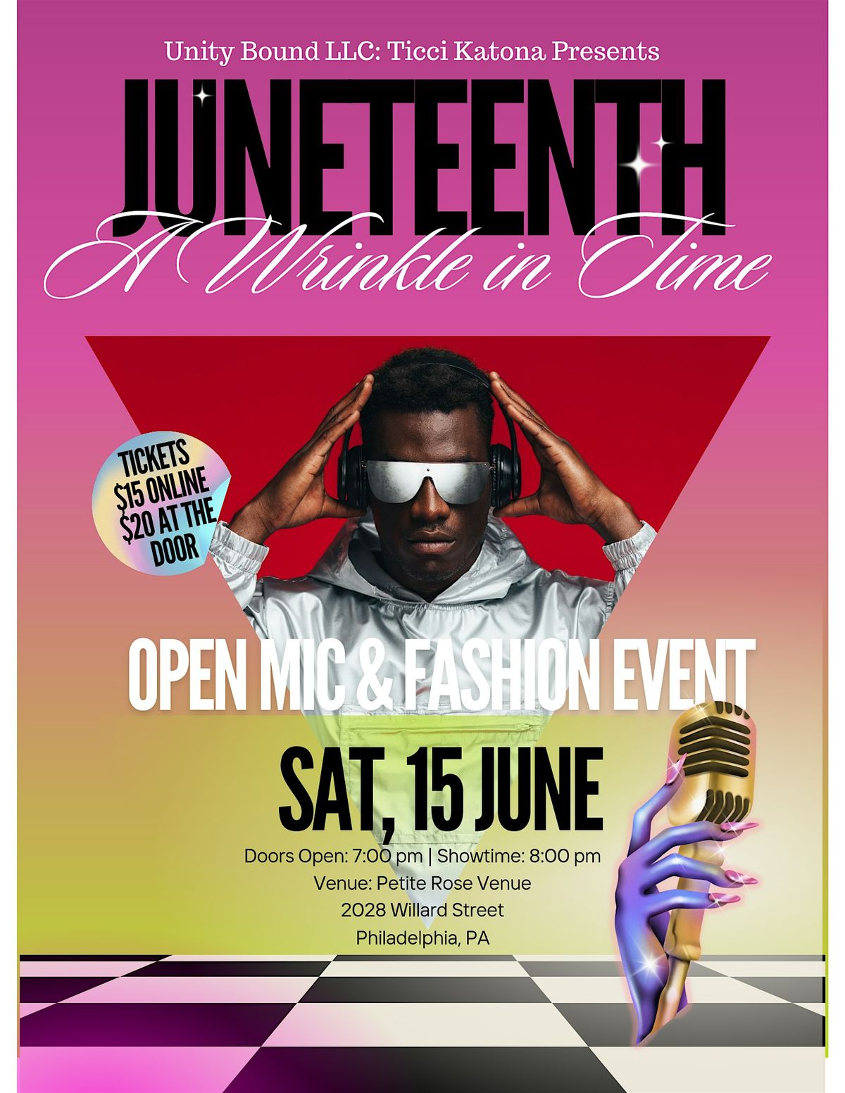 A Wrinkle in Time:Open Mic & Fashion Event