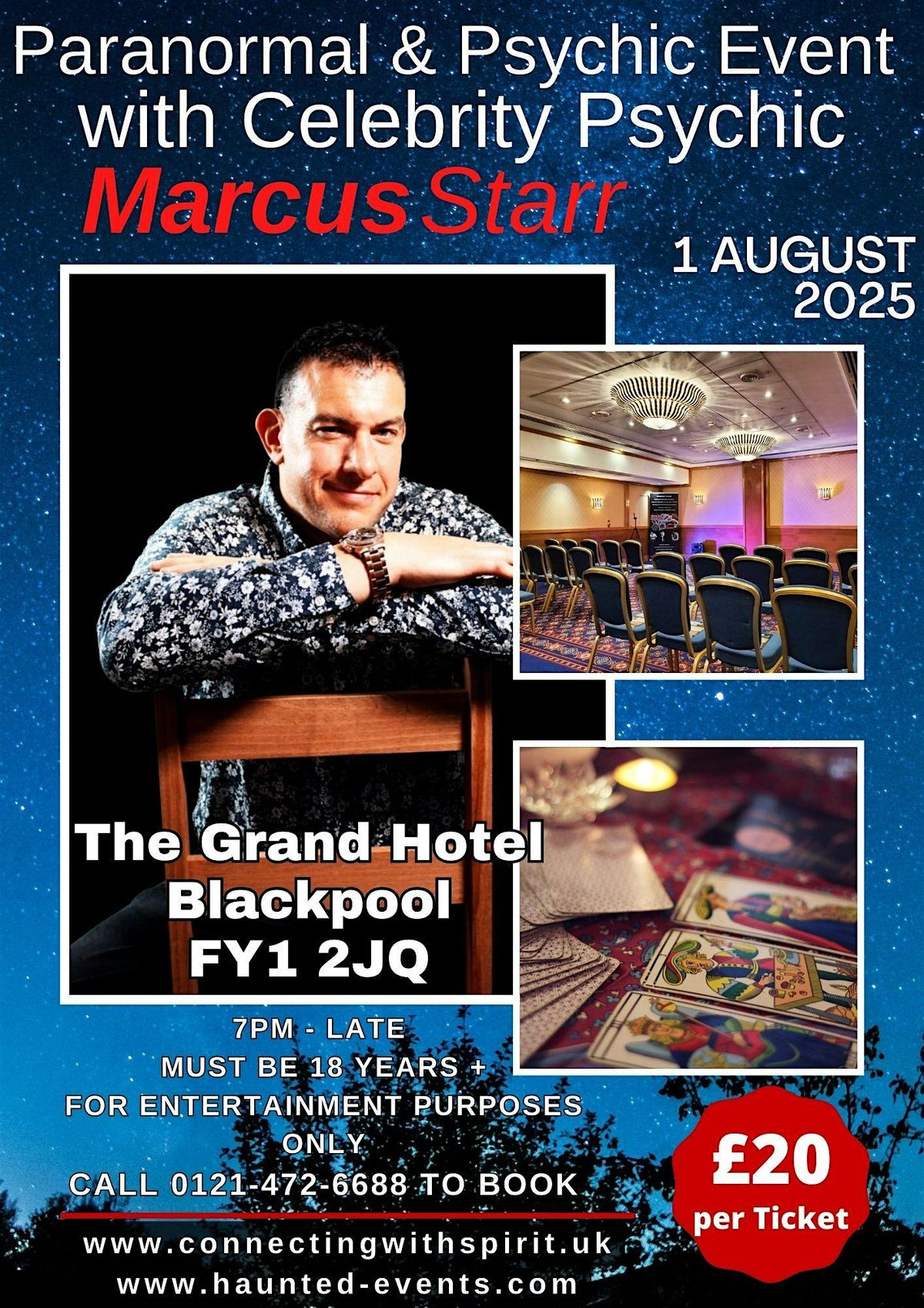 Paranormal & Psychic Event with Celebrity Psychic Marcus Starr