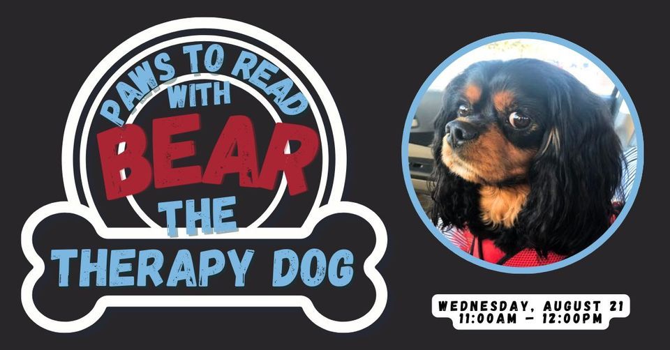 Paws to Read with Bear the Therapy Dog