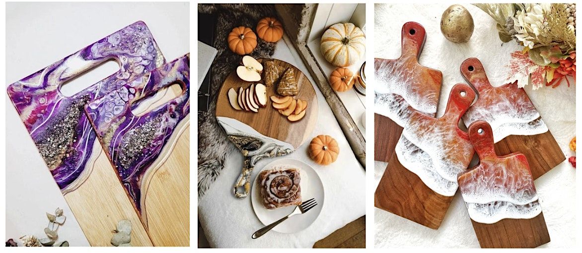 Make Your Own Autumn, Ocean, or Floral Resin Charcuterie Board in Gahanna