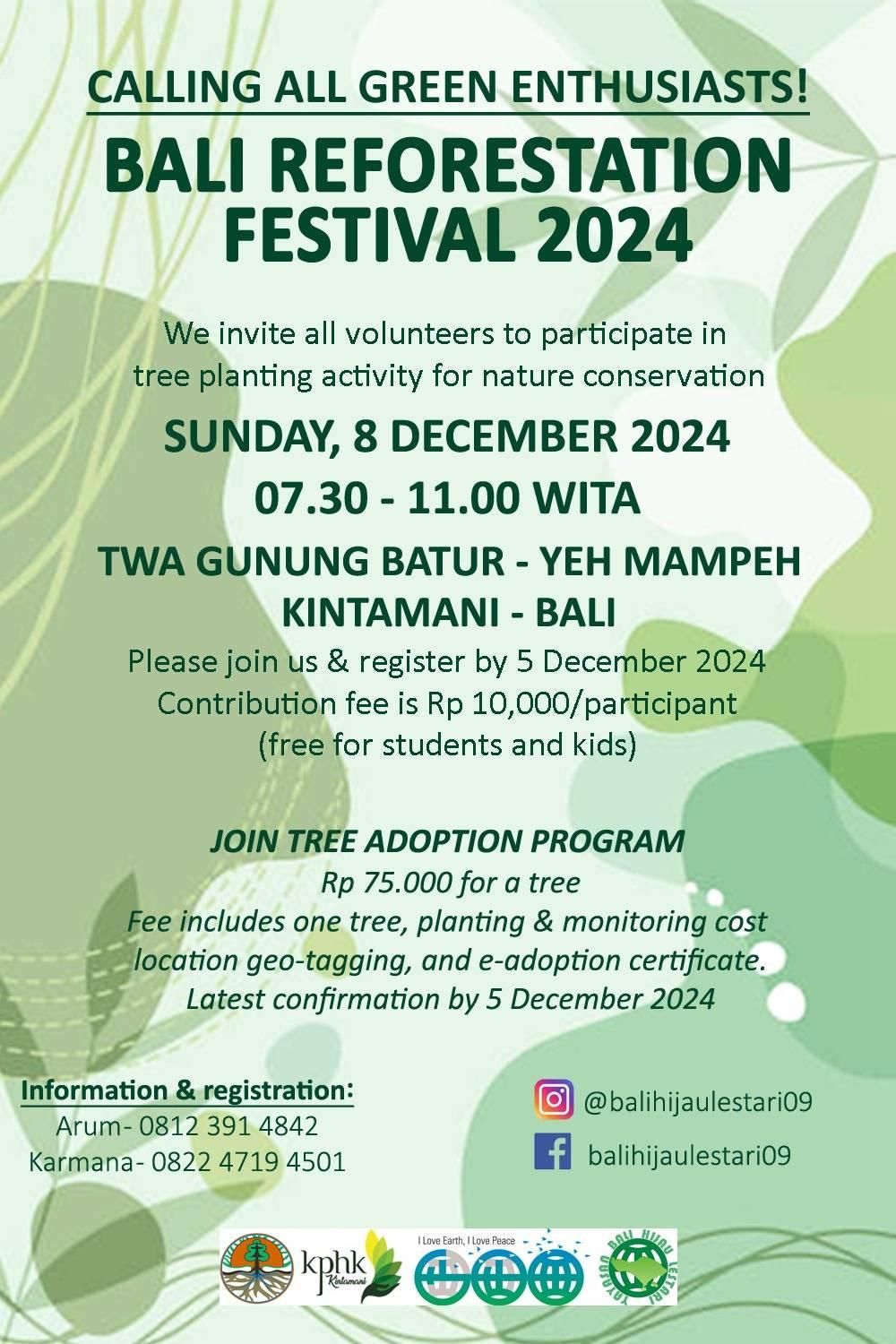 BALI REFORESTATION FESTIVAL XVII