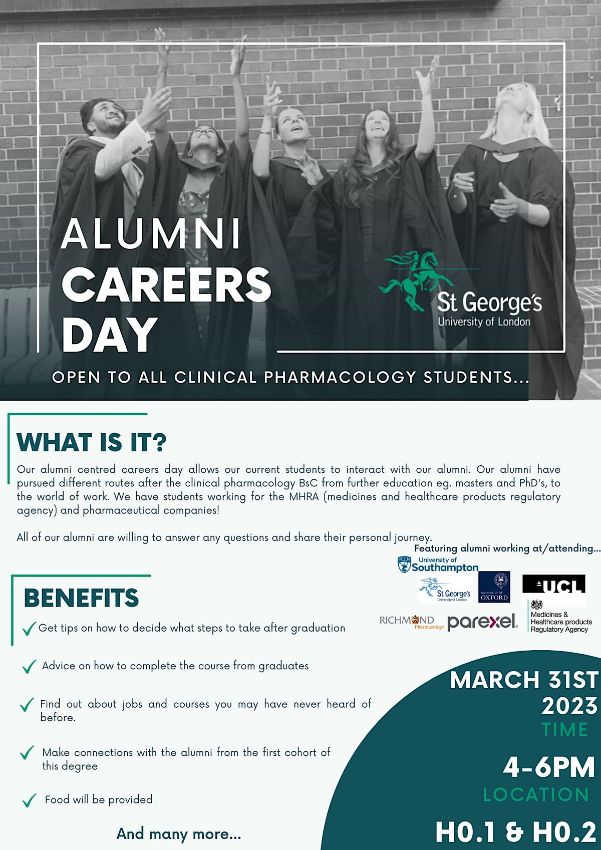 Clinical pharmacology alumni careers event