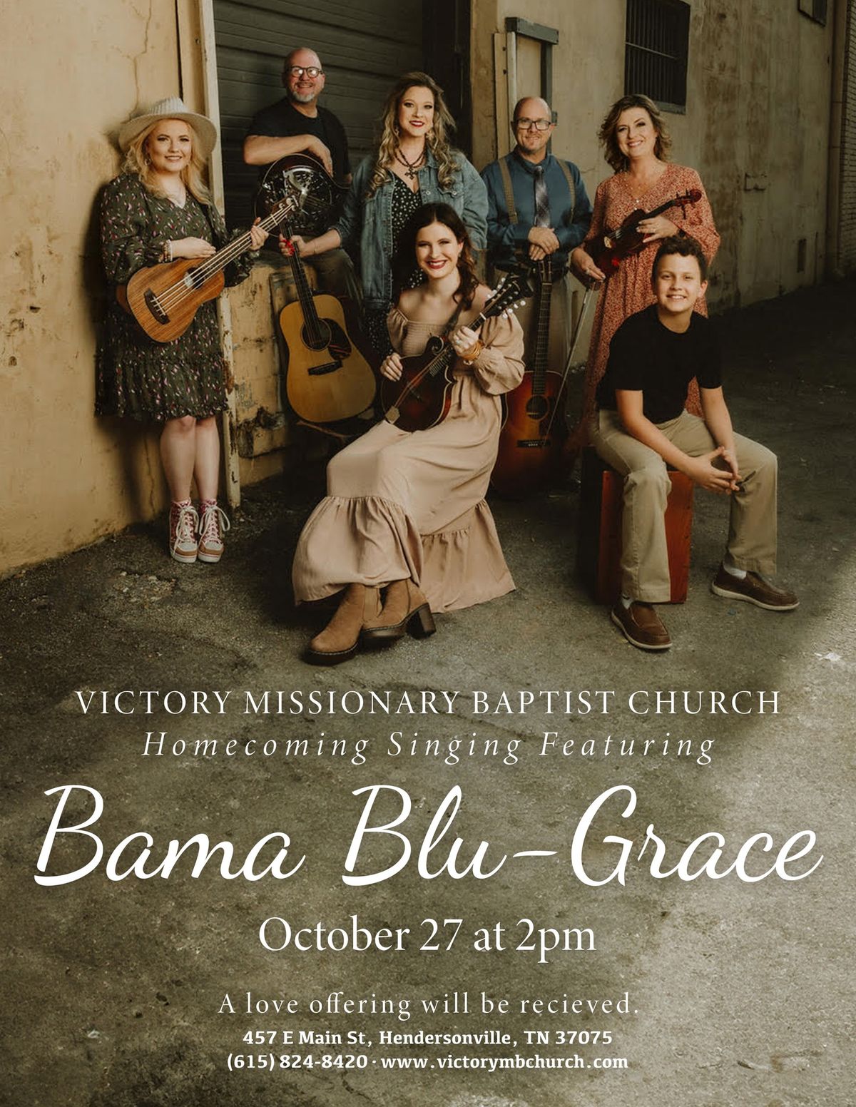 Homecoming Service and Singing Featuring Bama Blu-Grace