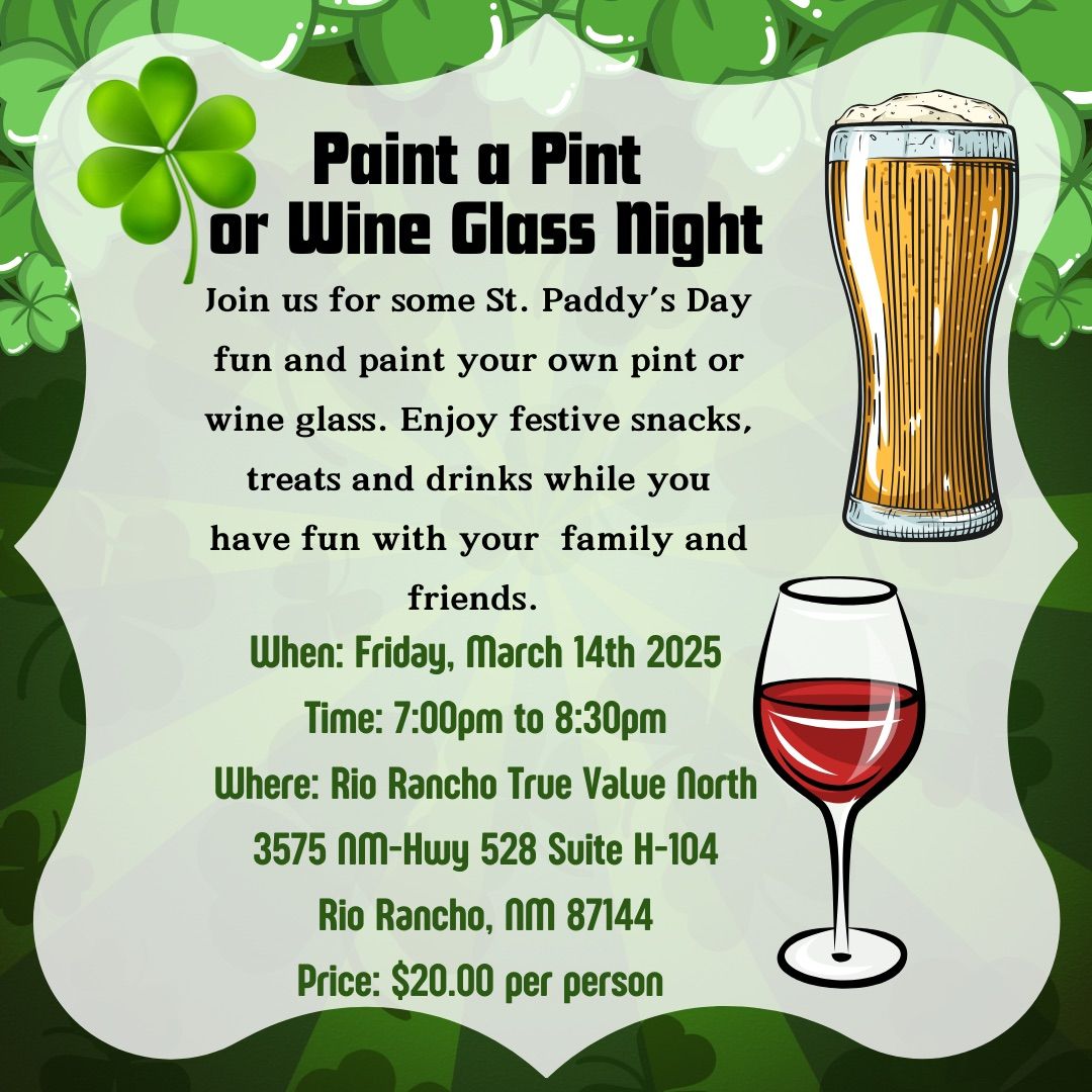 St. Paddy\u2019s Day Paint a Pint Night