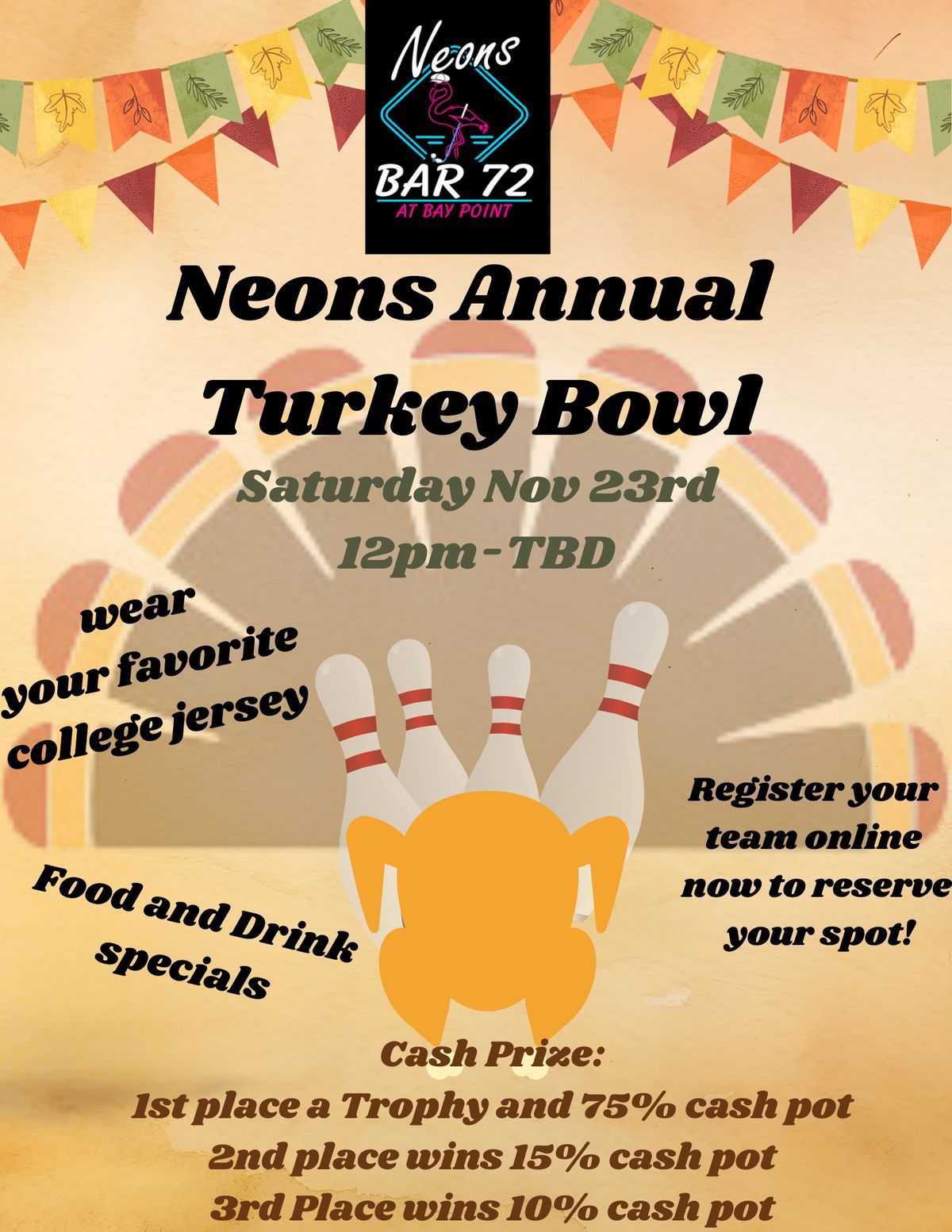 Neons Bar 72 Annual Turkey Bowl