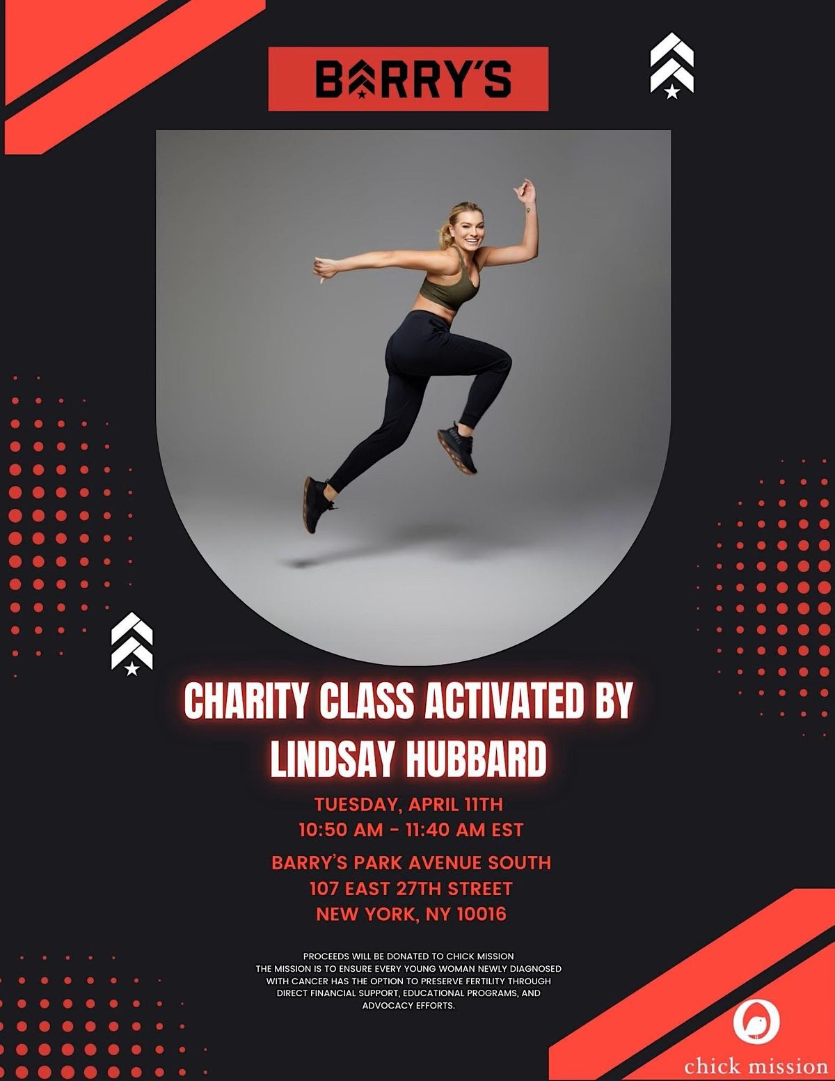 Barry's Charity Class Activated By Lindsay Hubbard