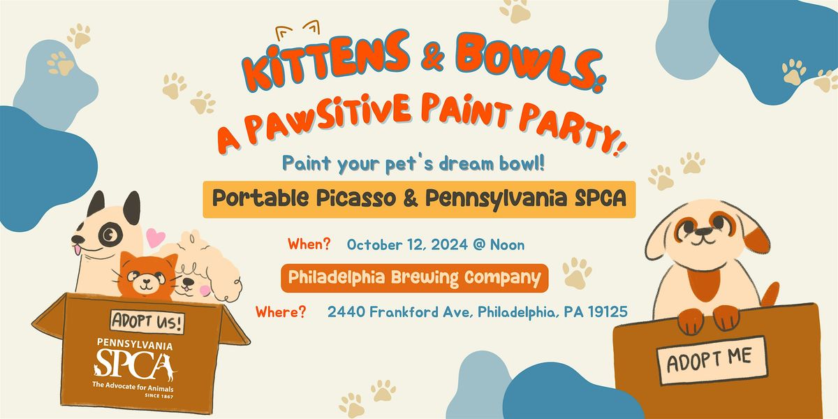 Paint your pet's bowl at Caturday with the PSPCA & Portable Picasso