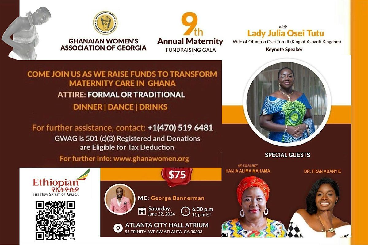 GHANAIAN WOMEN'S ASSOCIATION OF GEORGIA 9TH ANNUAL MATERNITY FUNDRAISER GALA