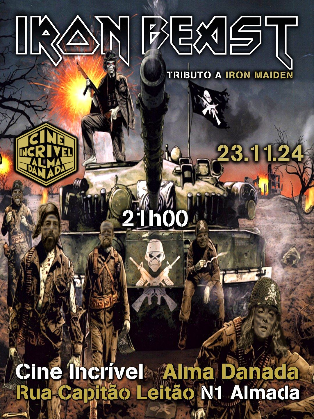 Iron Beast - Tributo a Iron Maiden @ Cine Incr\u00edvel