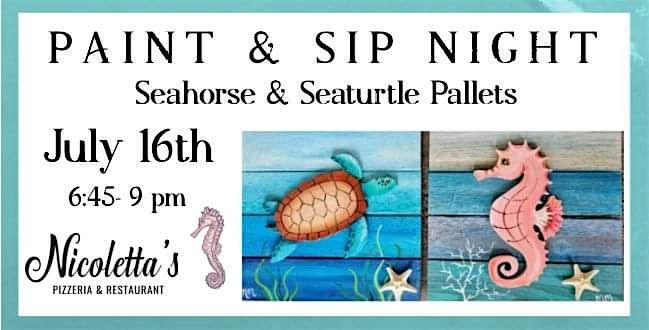 Seahorse Or Turtle Wood Pallet Paint Night