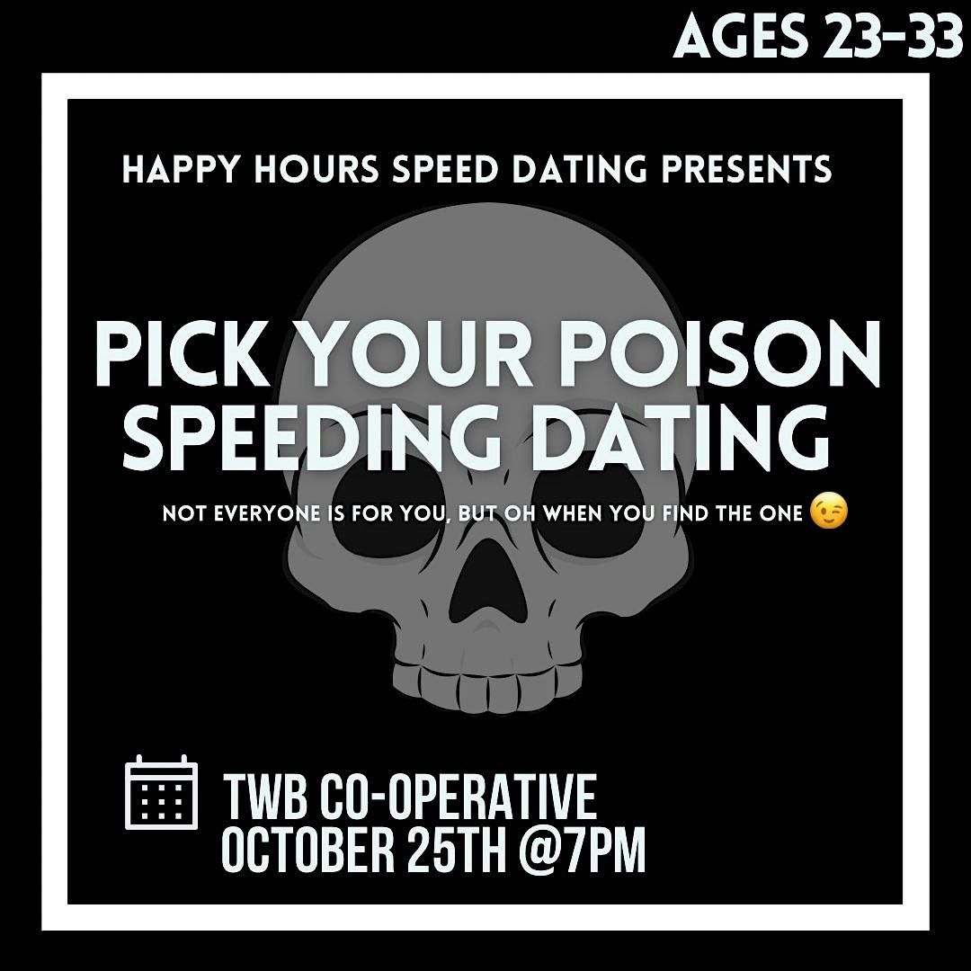 Pick Your Poison Speed Dating 23-33 @TWB Co-operative (Kitchener)