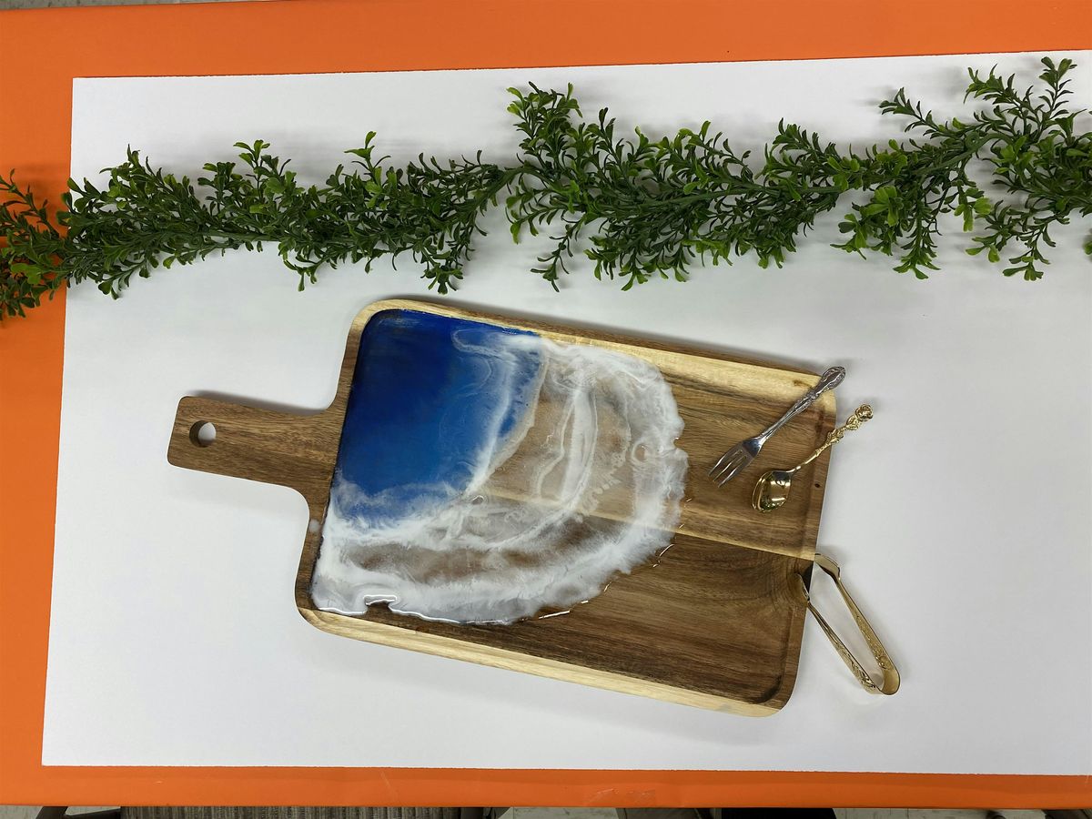 Resin Charcuterie Board - Enchanted Lake