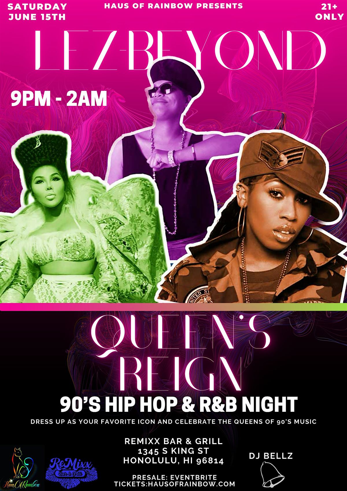 Lez-Beyond: Queens Reign - 90's Hip Hop & R&B Night