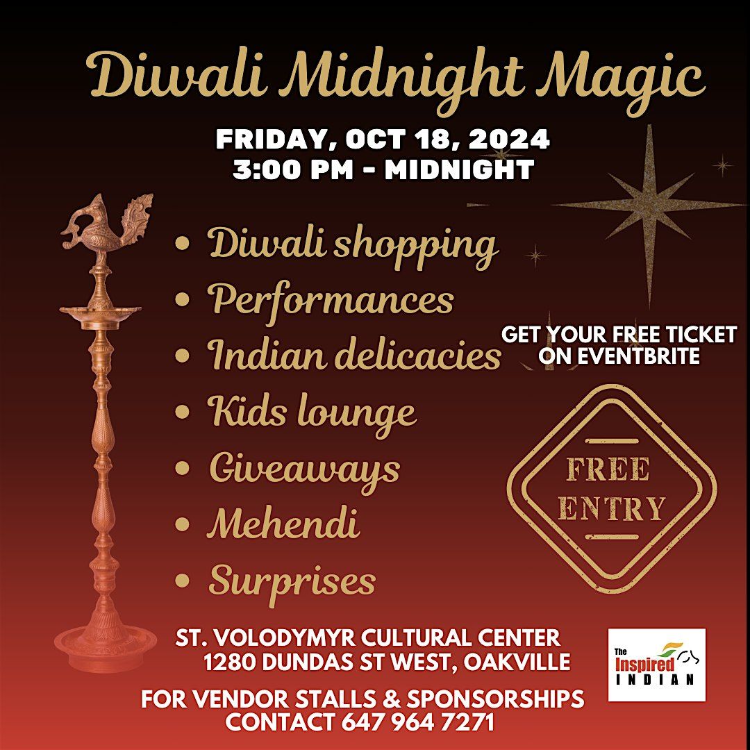 Diwali Midnight Magic & Karvachauth Mehendi FREE Event in Oakville