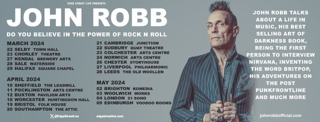 John Robb spoken word show in Bristol 