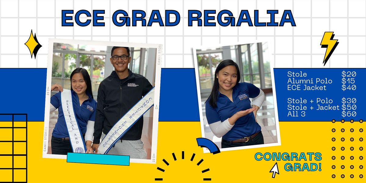 ECE Graduation Stoles and Polos 2022, UC San Diego, Jacobs School of