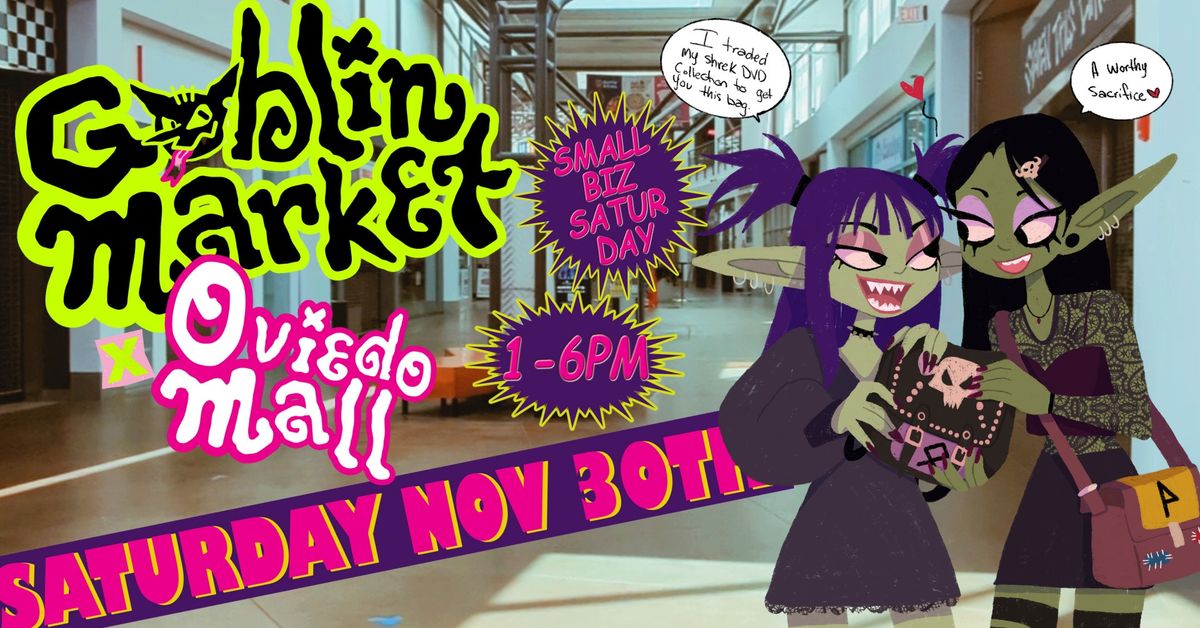 SMALL BUSINESS SATURDAY GOBLIN MARKET- DISCOUNT ART MART @ OVIEDO MALL!