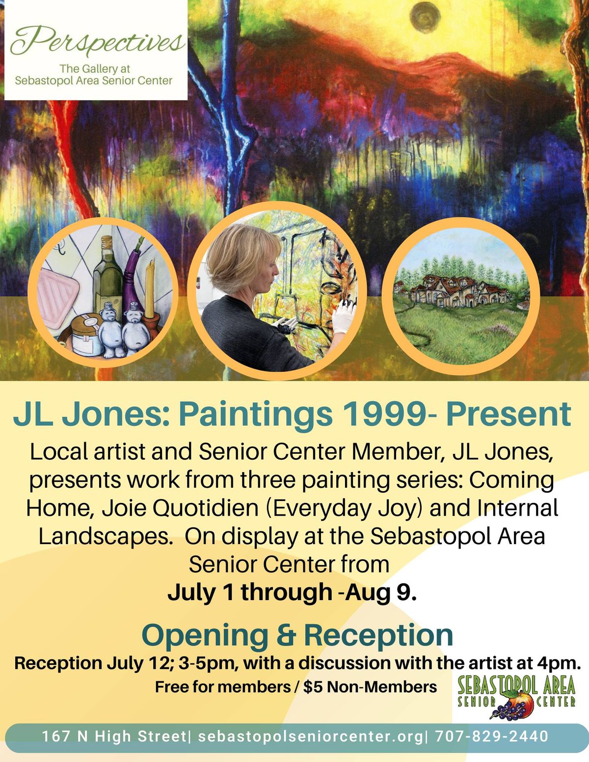 Perspectives Art Gallery at the Sebastopol Area Senior Center Presents JL Jones: Paintings 1999 - Pr