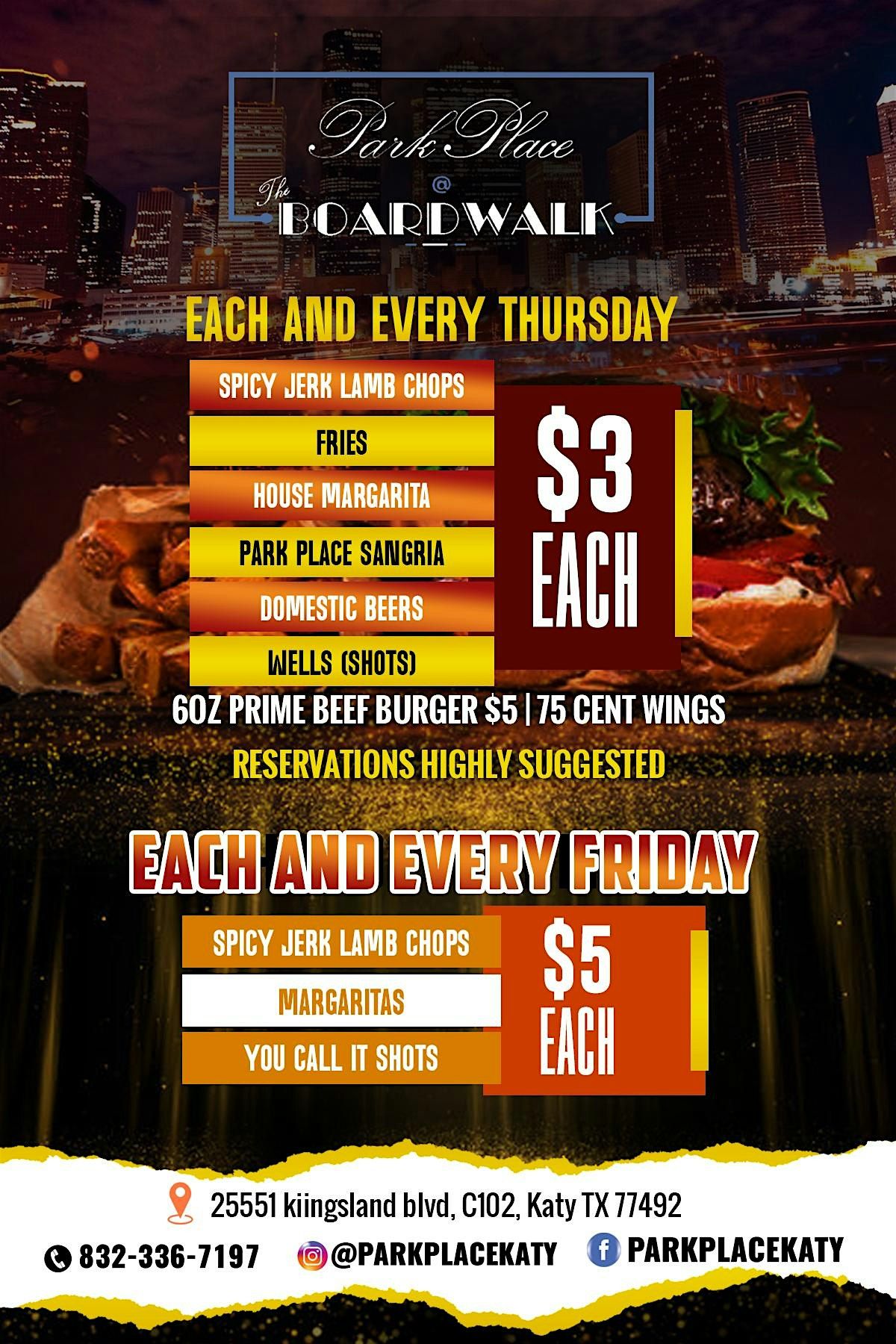 $3 Thursdays at Park Place @ The Boardwalk