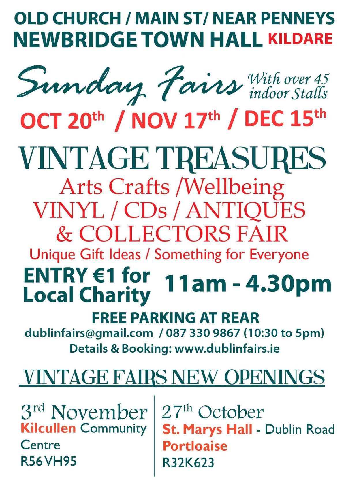 VINTAGE TREASURES-ARTS +CRAFTS-Antiques-Vinyl+cds-ColLectors fair               LECTORS FAIR