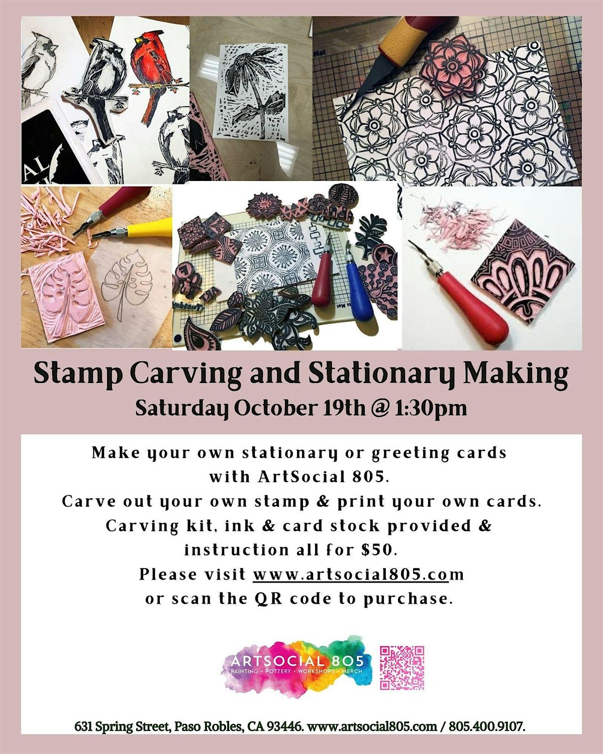 Stamp Carving and Stationary Workshop