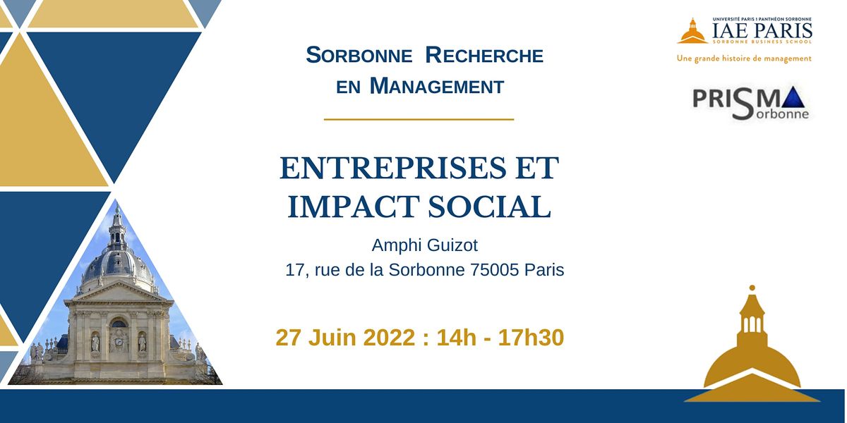 Journ\u00e9e d'\u00e9tude: Entreprises et impact social