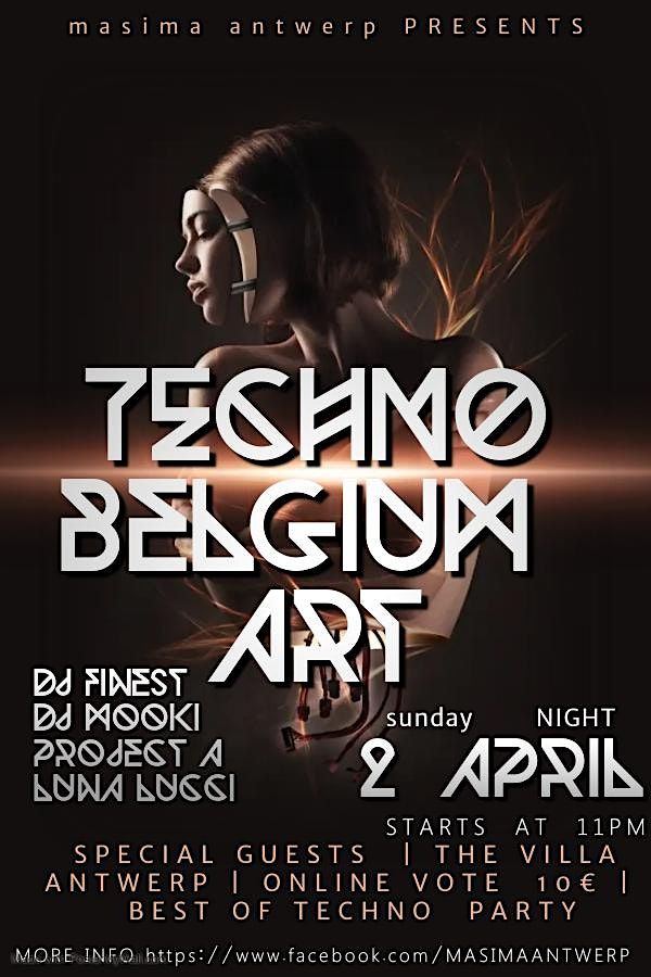 TBA techno belgium art 2023, The Villa, Antwerpen, 2 April to 3 April