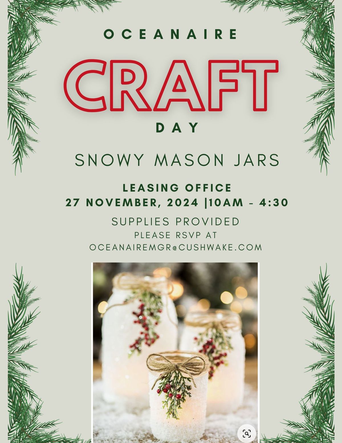 Craft Day "Snowy Mason Jars"