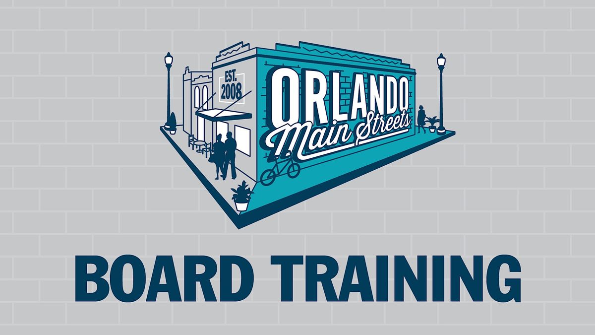 Main Street Board of Directors Training