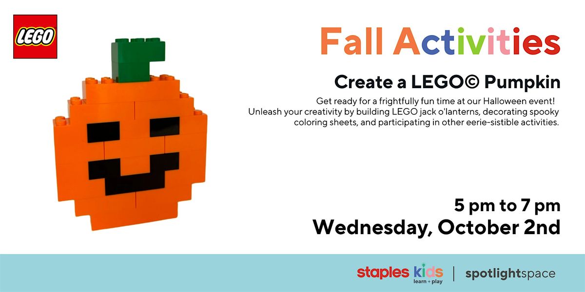 LEGO Jack-o-lantern & Halloween Activities Staples Lethbridge Store 118