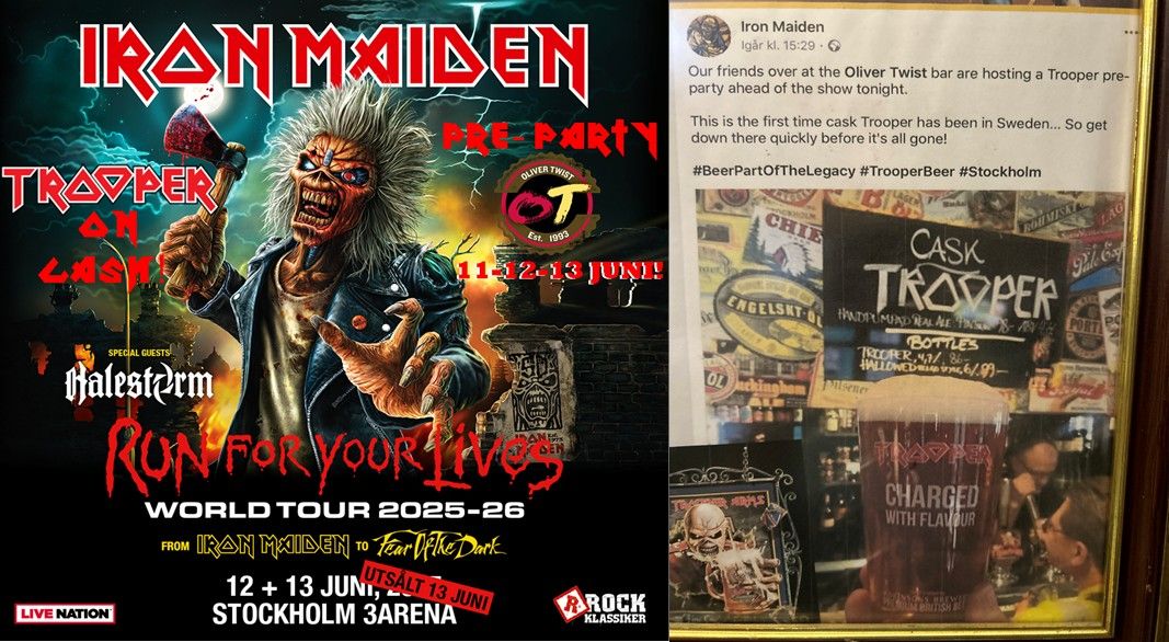 RUN TO THE BAR! Iron Maiden Pre-Party 11-12-13 Juni!