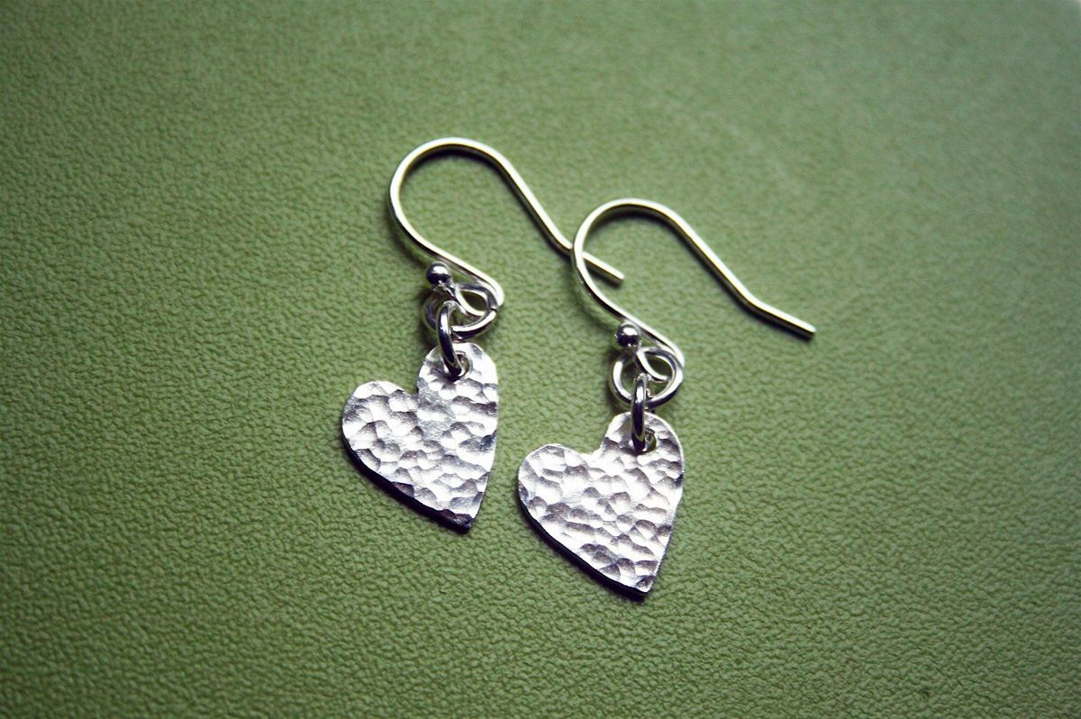 Jewellery Making  - Silver Heart Earrings