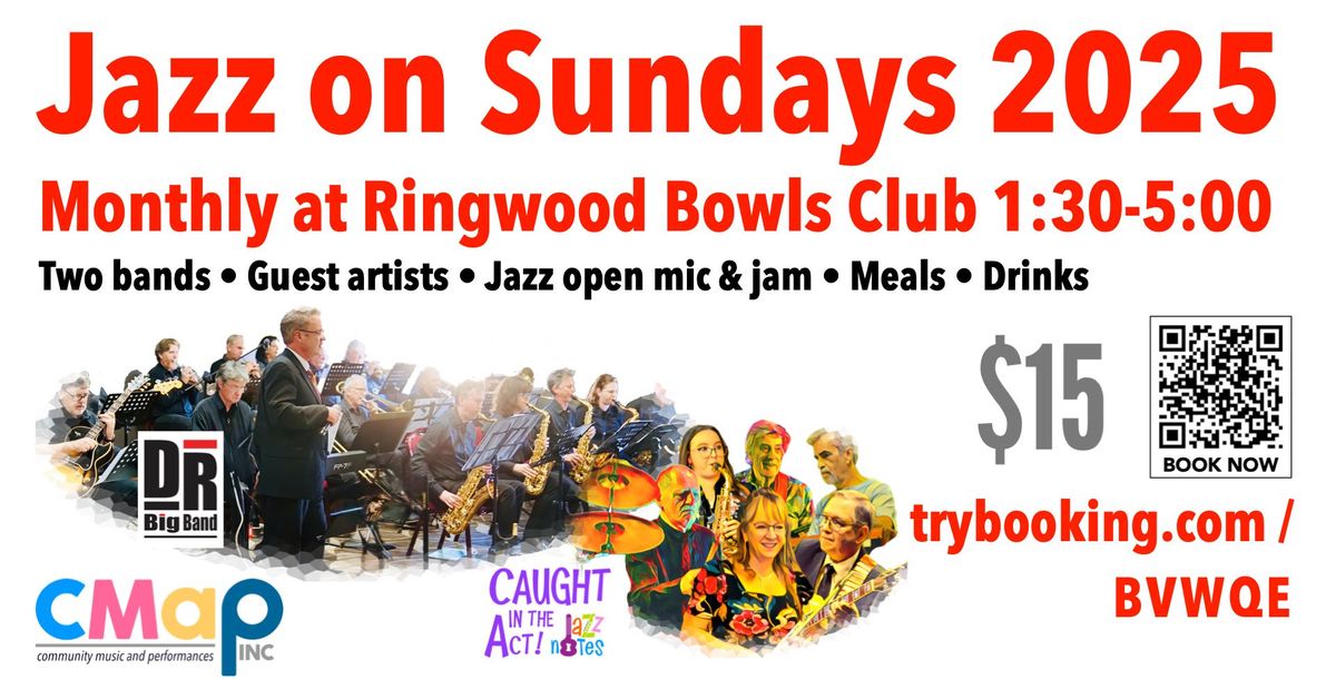 Jazz On Sundays LIVE at the Ringwood Bowls Club Sun 23 March