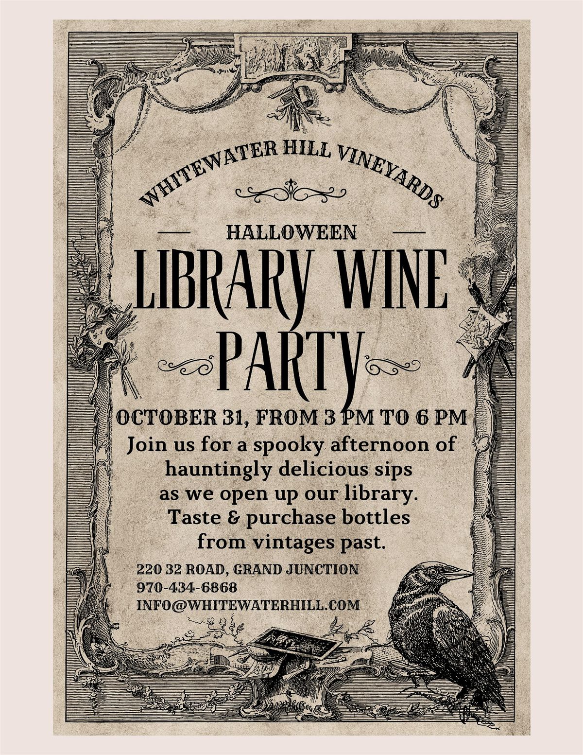 Halloween Library Wine Party