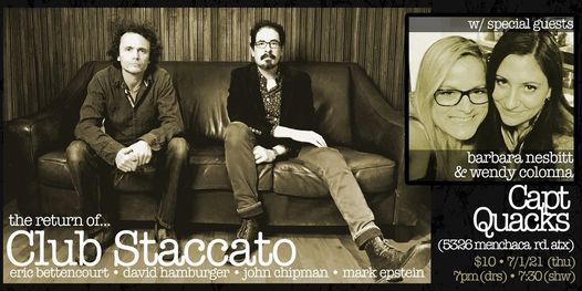 Club Stacatto with special guests Barbara Nesbitt and Wendy Colonna