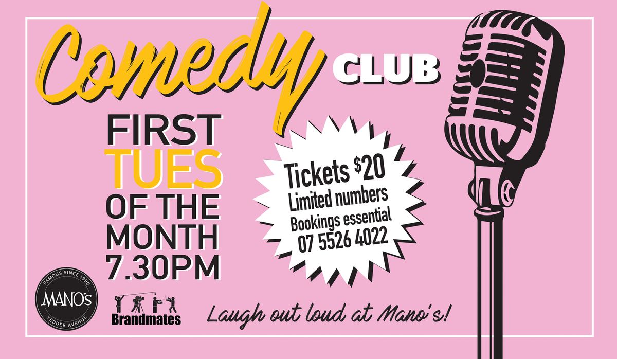 Mano's Comedy Club returns 5th March 2024!