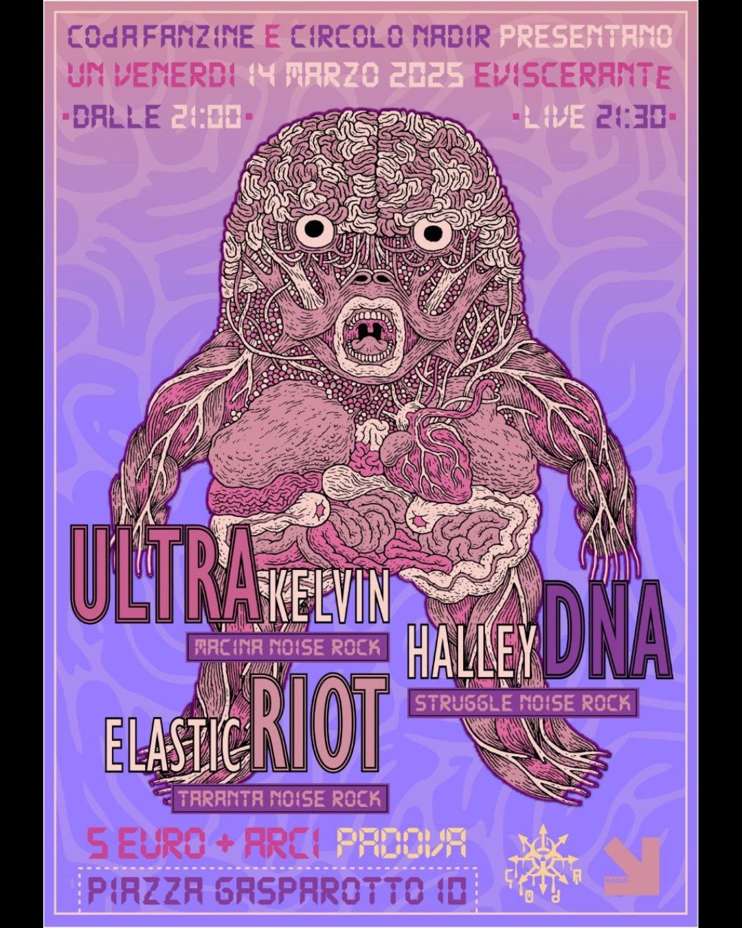 ULTRAKELVIN + HALLEY DNA + ELASTIC RIOT w\/ CODA fanzine 