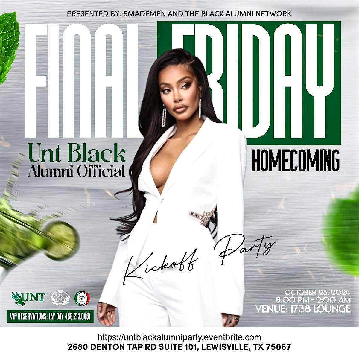 "FINAL FRIDAY" UNT BLACK ALUMNI OFFICIAL HOMECOMING KICKOFF PARTY