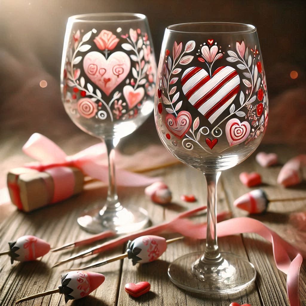 Wine Glass Art *Create two unique wine glasses 