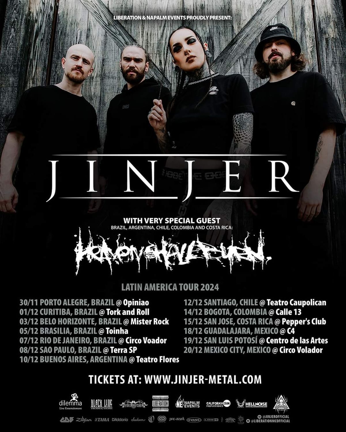 JINJER  en Costa Rica 2024 | Evento Oficial