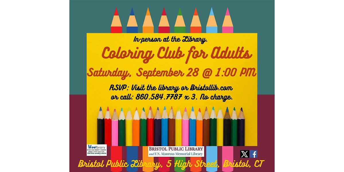 Coloring Club for Adults