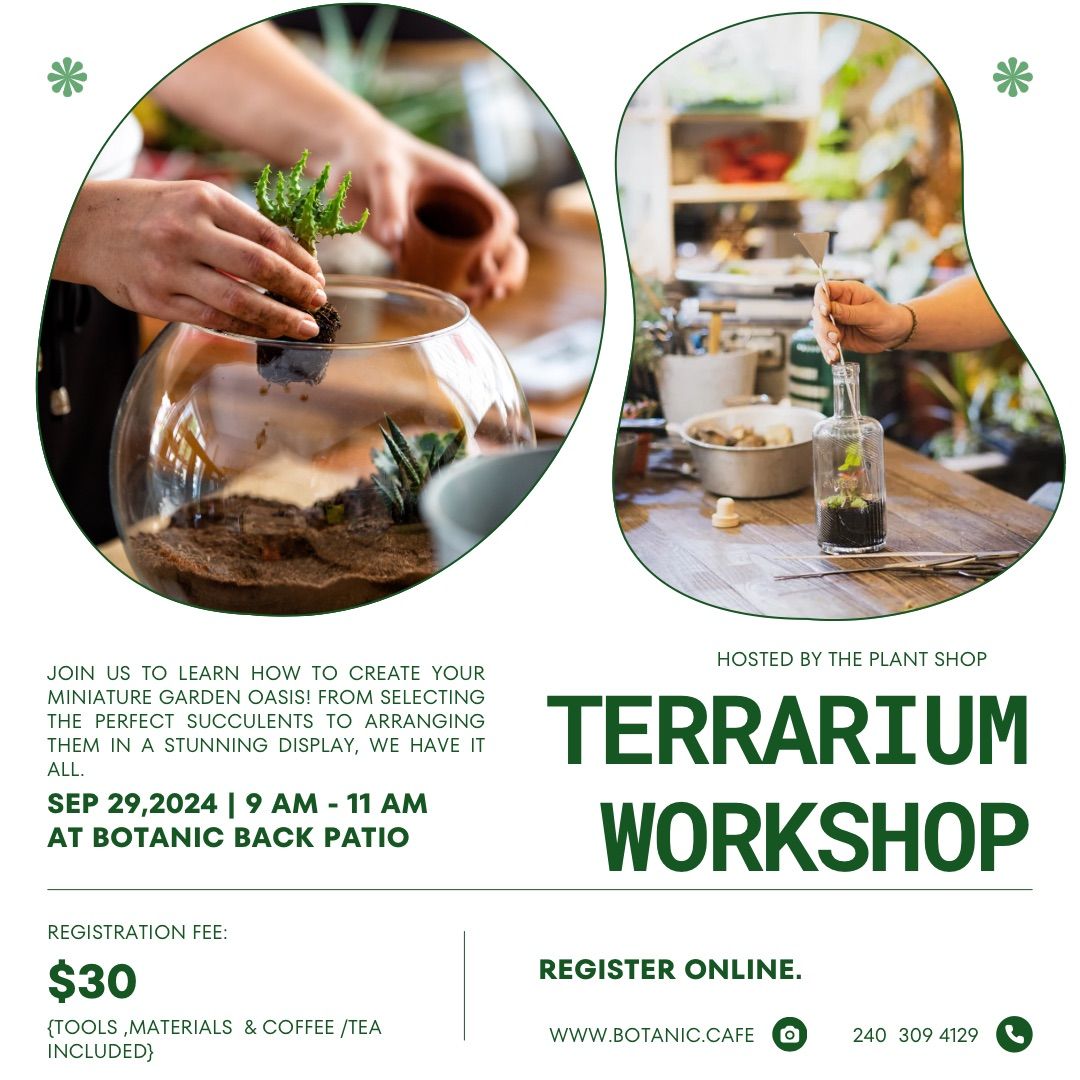 Fall Terrarium workshop at Botanic Cafe